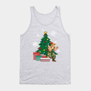 Guile Around The Christmas Tree Street Fighter Tank Top